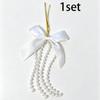 Diy Christmas Tree Bowknot Pendant Elegant Portable Xmas Tree Hanging Ornament Reusable Lightweight Christmas Decoration Charms