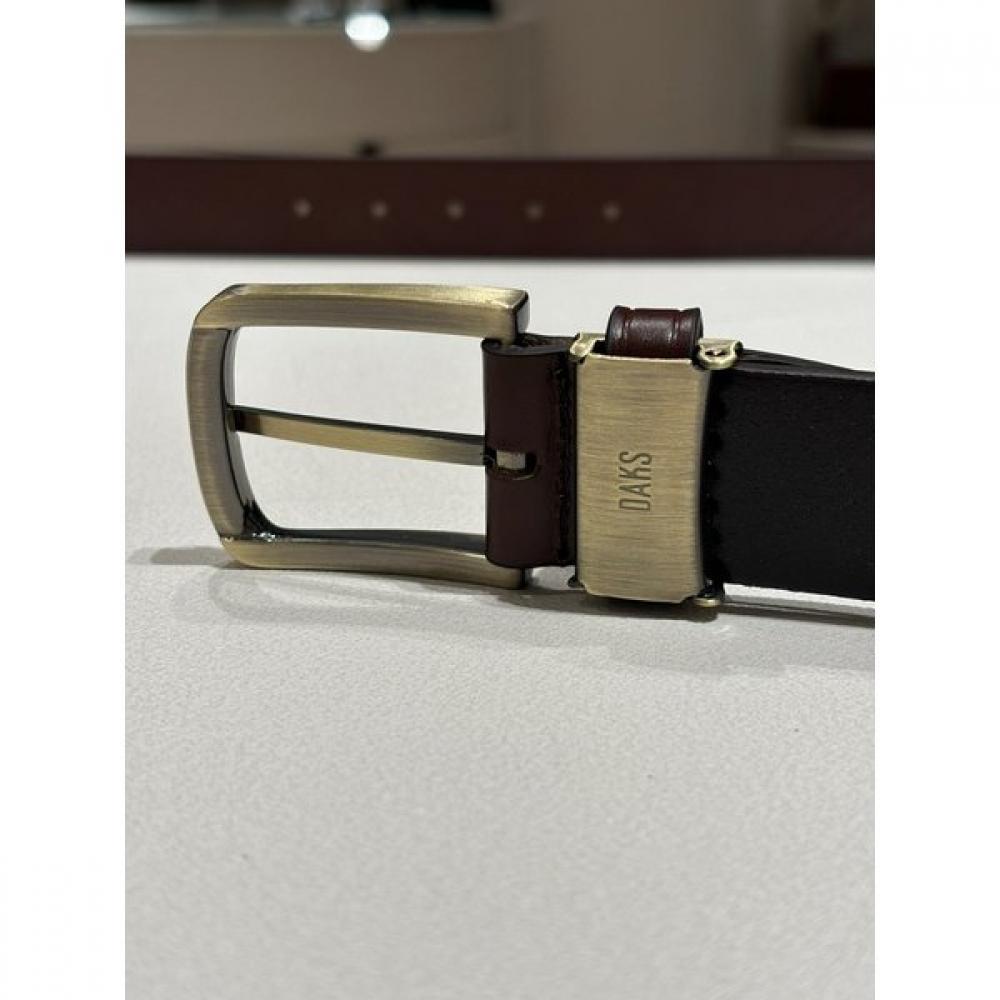 Daks Brown EmboSSed Check Pattern Leather Men S Belt Dbbe4e150w3