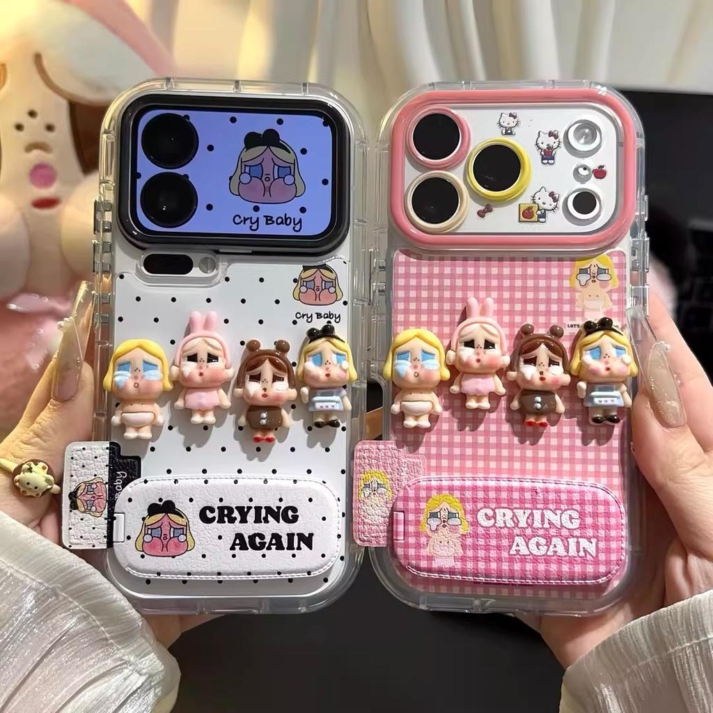 Crying Baby DIY Sticker Mobile Phone Case Is Suitable for Huawei Mate11Pro All-inclusive Xiaomi 11 Anti-drop Apple 11 Protective Case.