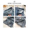 High Waist Stretch Denim Pants Women Cropped Flared Wide Leg Jeans Casual Trousers In Light Blue Vintage Black