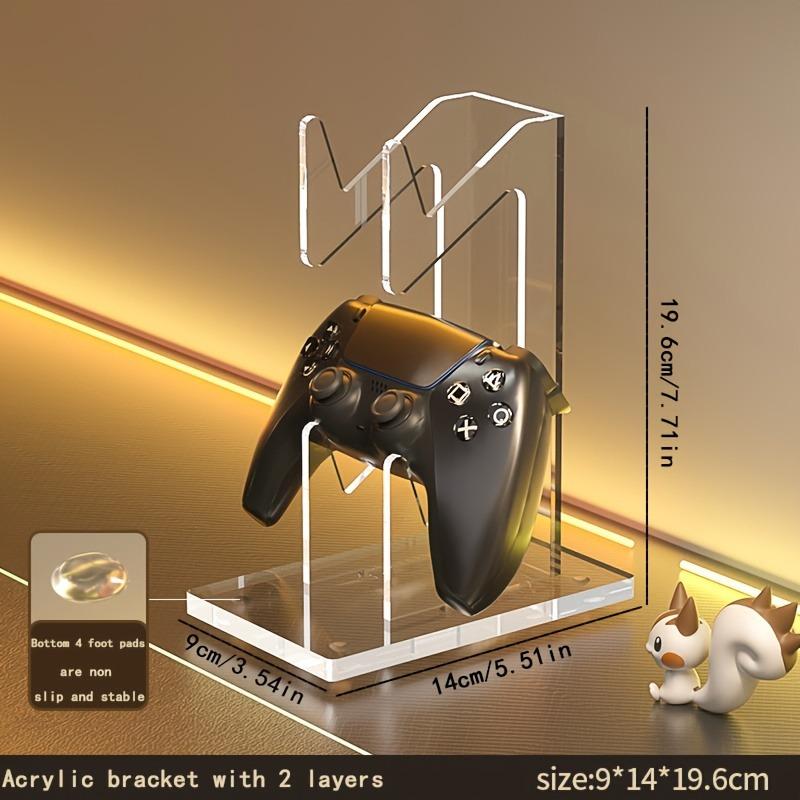 

Acrylic Game Controller Stand - Desktop Display Holder for Game Accessories, Portable Clamp Design for Office Desk Organization