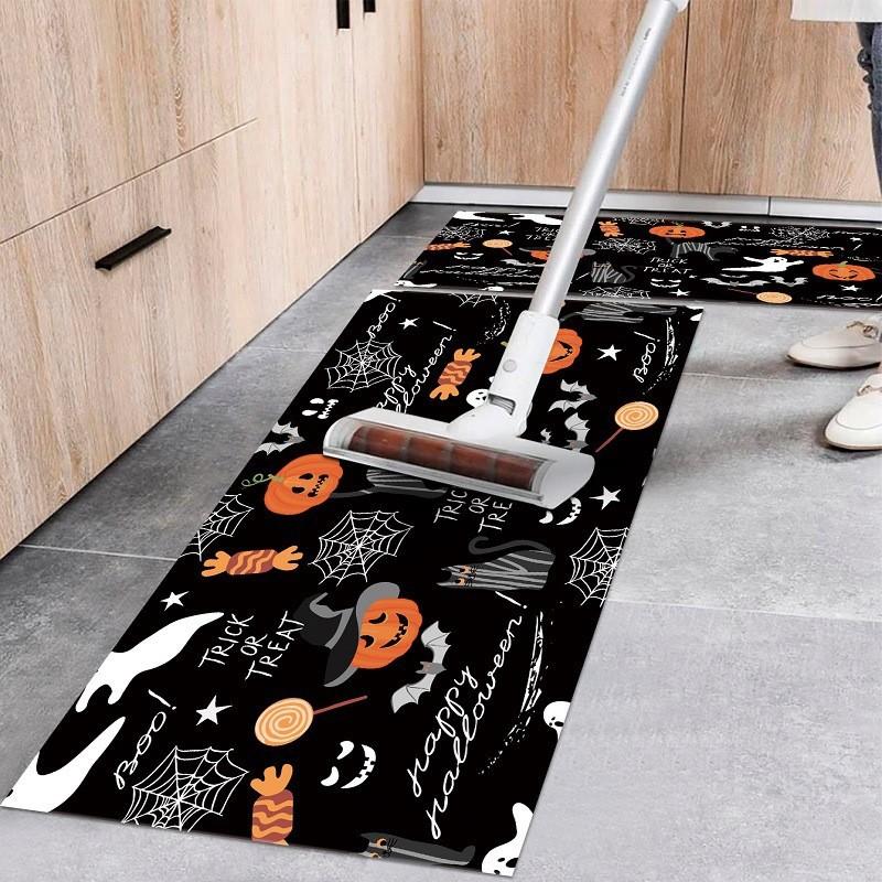 Halloween Kitchen Floor Mat Home Entrance Doormat Living Room Carpet Decor Hallway Balcony Runners Rugs Bathroom Anti-Slip Mat
