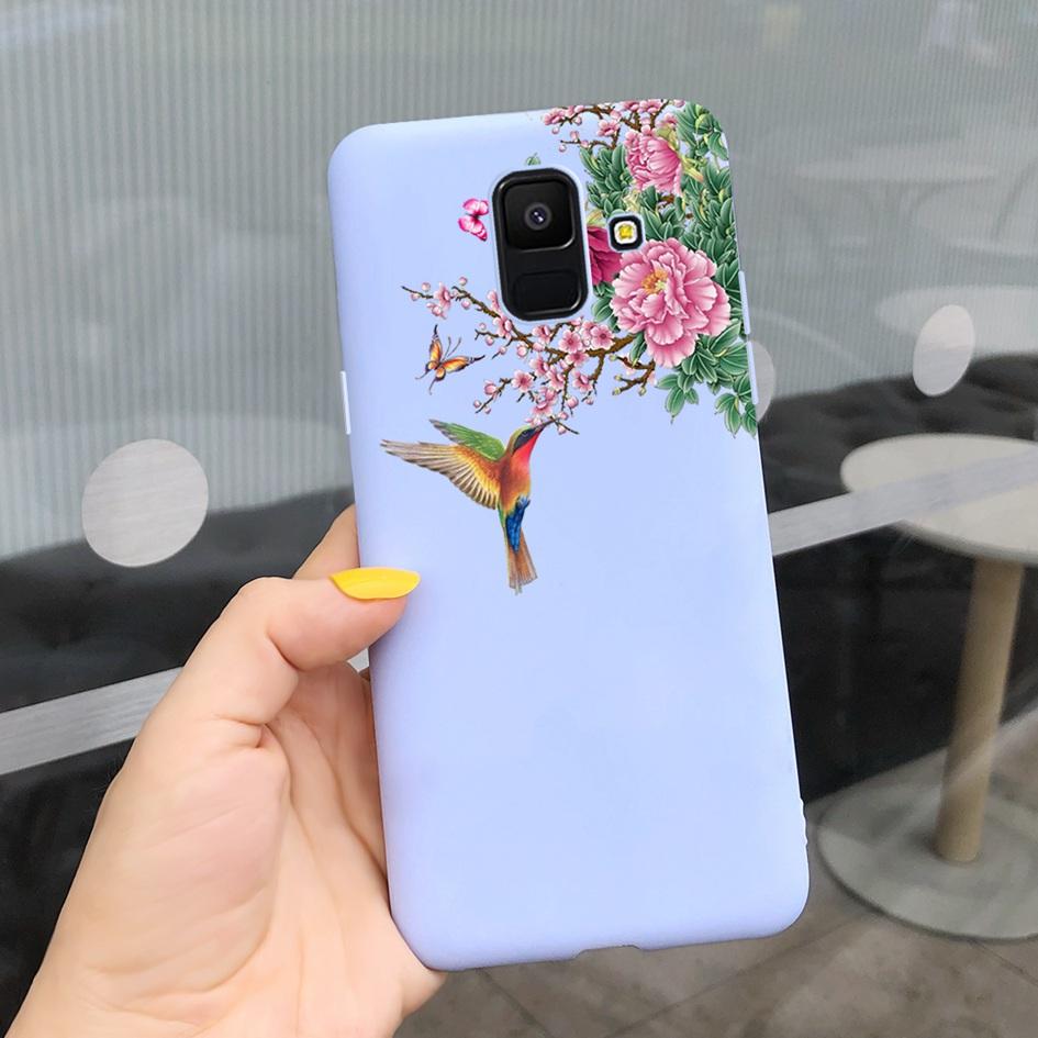 For Samsung Galaxy A6 2018 Case SM-A600F Cute Sunflower Astronaut Phone Cover For Samsung A6 Plus 2018 A6Plus A6+ SM-A605F Coque