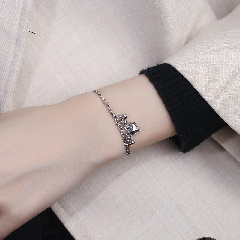 925 Sterling Silber Quaste Herz Runde Perle Charme Armband & Armreif Für Frauen Mädchen Party Neue Schmuck Sl338