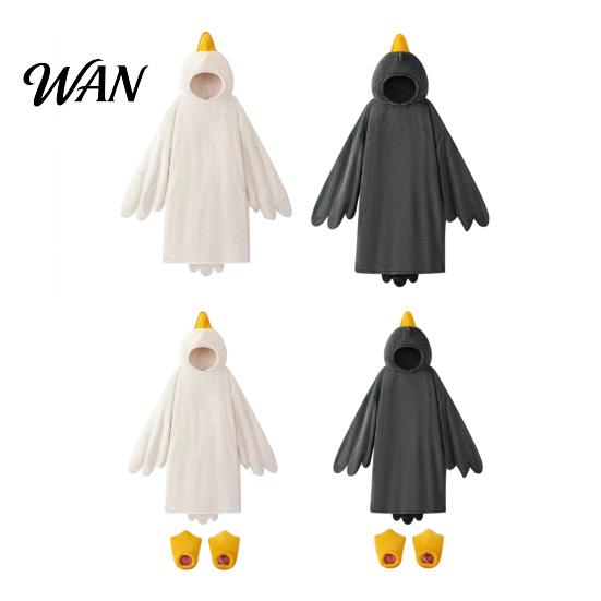 Roliga Djurpyjamaser Rolig Gås Anka Kostym för Barn Vuxna, Pyjamas med Huvuva Onesie Pyjamaser, Mjuk Plysch Bärbar Filt, Halloween Cosplay Varm