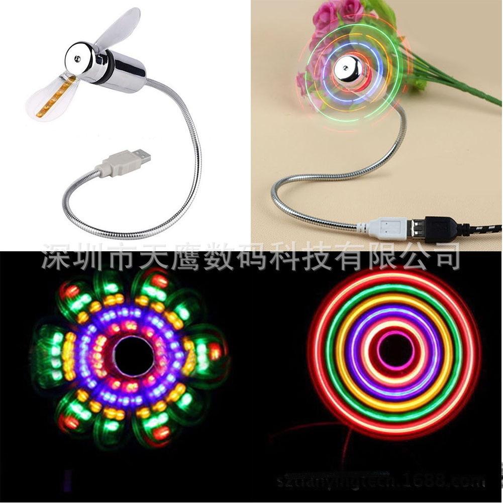 USB Clock Fan with Real Time Clock & Temperature Display Function Christmas Gift Night light Gadgets for Laptop PC Mini Fan