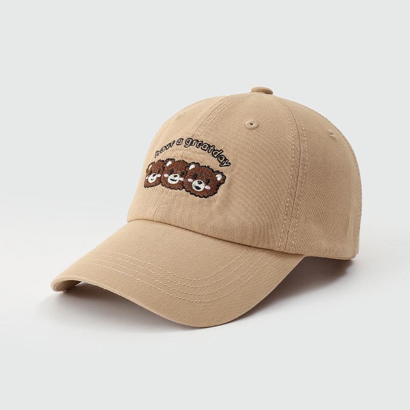 New Cartoon Bear Embroidered Baseball Cap With Sun Protection For Spring And Summer Wear Style A