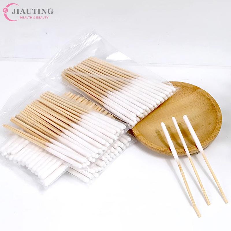 30/90pcs Disposable Longer Cotton Swab Brush Lint Free Micro Brushes Wood Cotton Cotton Swab Brush Make Up Brushes