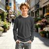 Felpa Pullover Lunga a Maniche Lunghe in Maglia Unisex per Bambini Colore Casual Look a Strati Top per Ragazzi e Ragazze