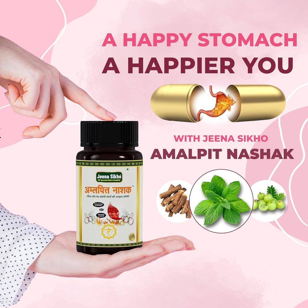 Jeena Sikho Amalpit Nashak Herbal Wellness Capsules With Jeera Pudina Hing Ayurvedic Digestive Care 60 Capsules