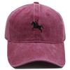 Men'S Washed Cotton Baseball Cap With Ride A Horse Embroidery Dad Hat Sport Golf Cap Sun Hat For Men Uv Blocking Bungee Hat