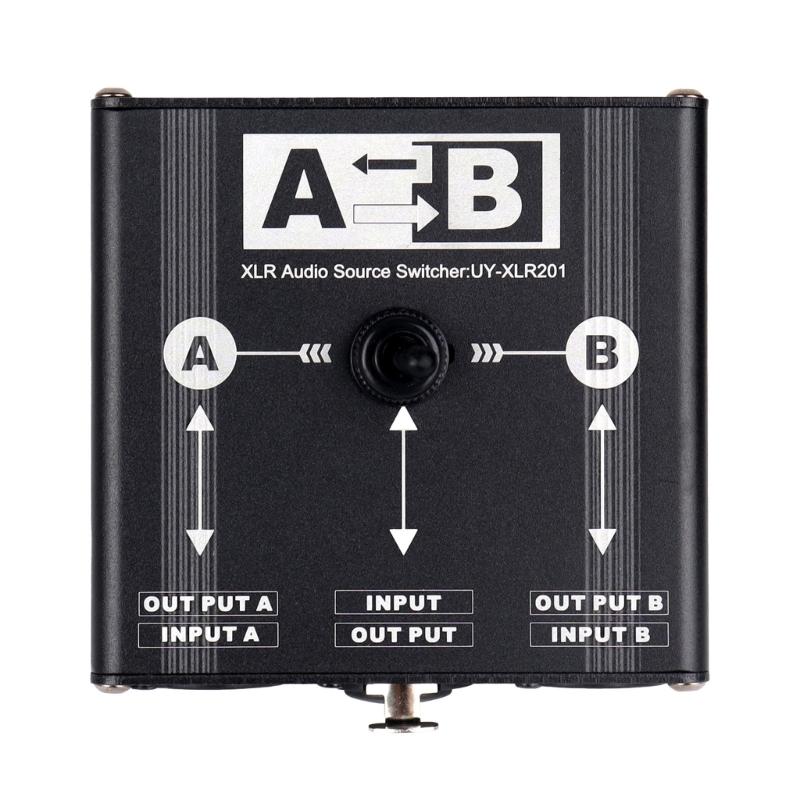Professional Balanced XLR Switcher 2 Channel Sound Selectors Gold Plateds Connectors No Power Required