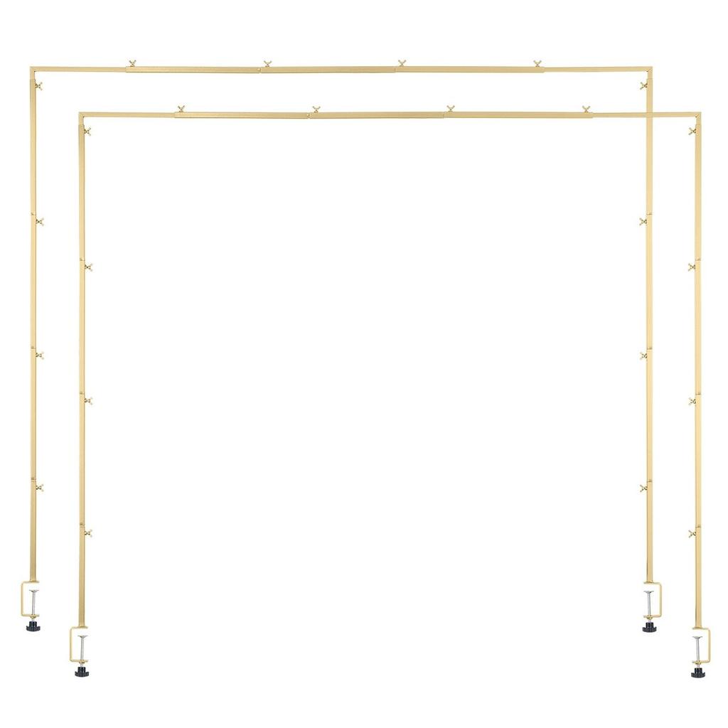 2Pcs Over The Table Rod Stand with Clamp Arch Frame 28-98 In L Adjustable