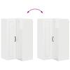 Wall Mounted Corner Cabinet PORTO High Gloss White 57 X 57 X 100 Cm