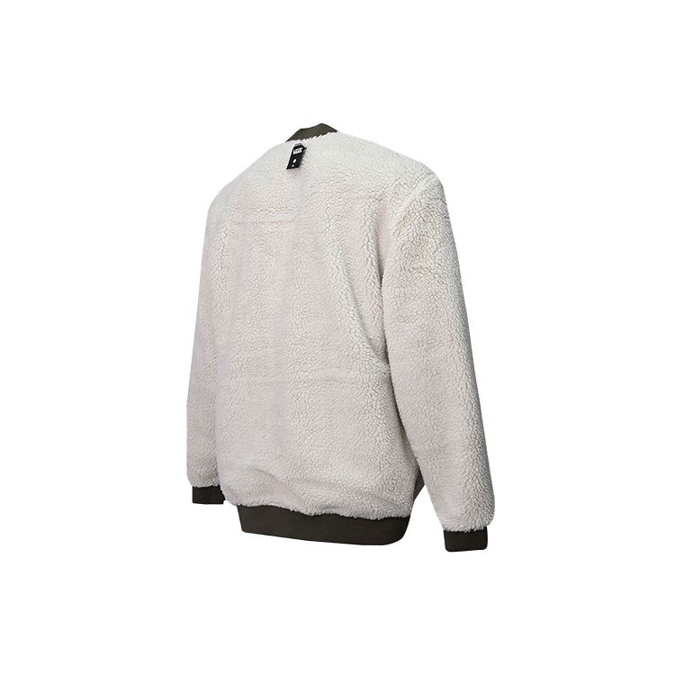 Vans Reversible Sherpa Fleece Long Sleeve Logo Sports Jacket Men Outerwear Military-Green VN0A5KLN0CT