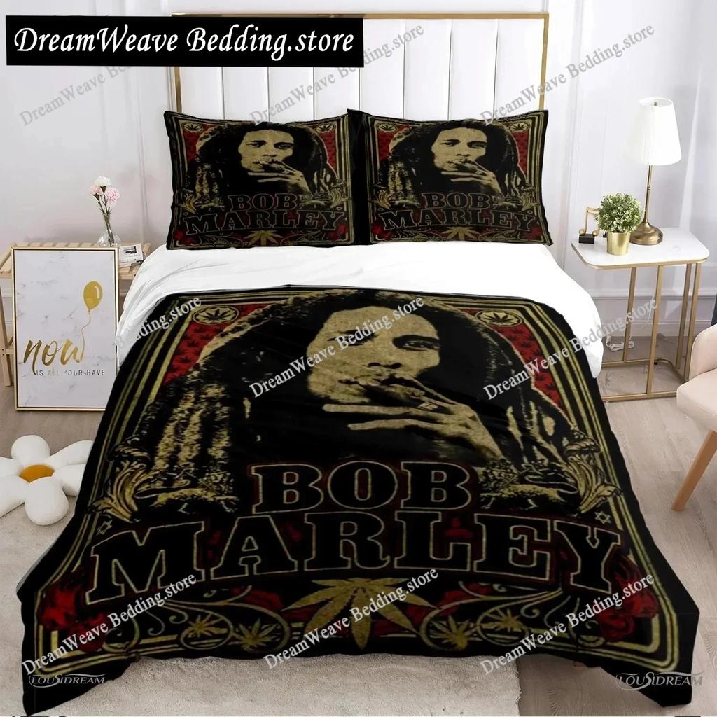 Bob Marley Musik Bettwäsche Set Bettbezug 3D Bettwäsche Mode Design Dekoration King Bettbezug Set Doppelbett Set Bettwäsche Sets