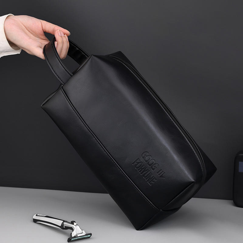 Portable Men's Travel Washing Bag Zipper Pouch Multi-Functional Toiletry Storage Bag with Handle