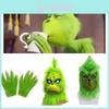 Guantes de Grinch de Navidad Aterradores Accesorios de Disfraz de Monstruo Verde