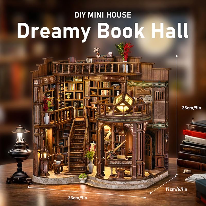 Spilay DIY Wooden Furniture Miniature Dollhouse Set, 1:24 Scale Miniature Dollhouse, Creative Birthday, Valentine's Day Gift for Girlfriend or Lover