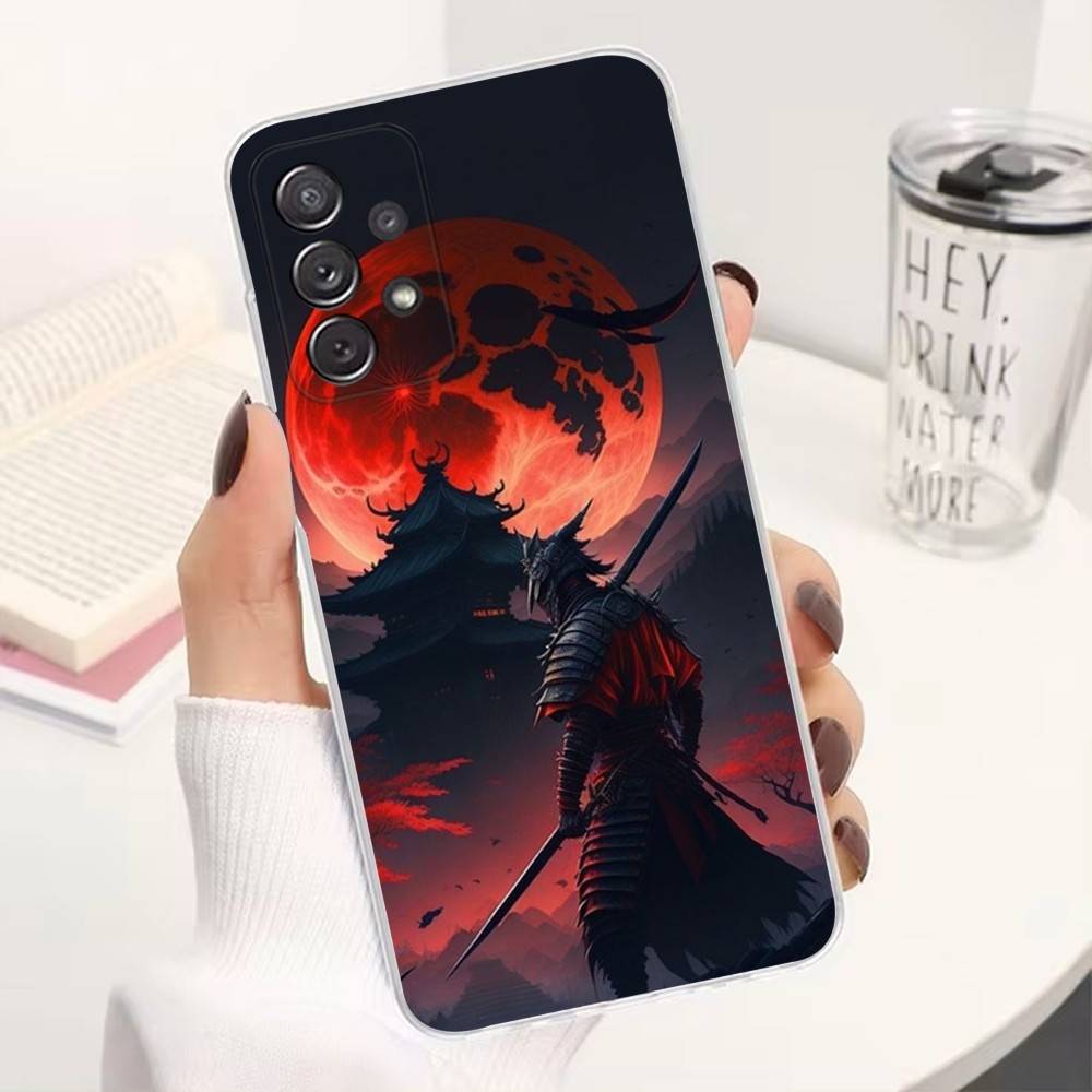 B-Bushido S-Samurai Phone Case For Samsung A30,71,51,S9,10,20,Ultra,FE,Lite, S22,23,21,PIus,Transparent, Silicone Case SamsungA71