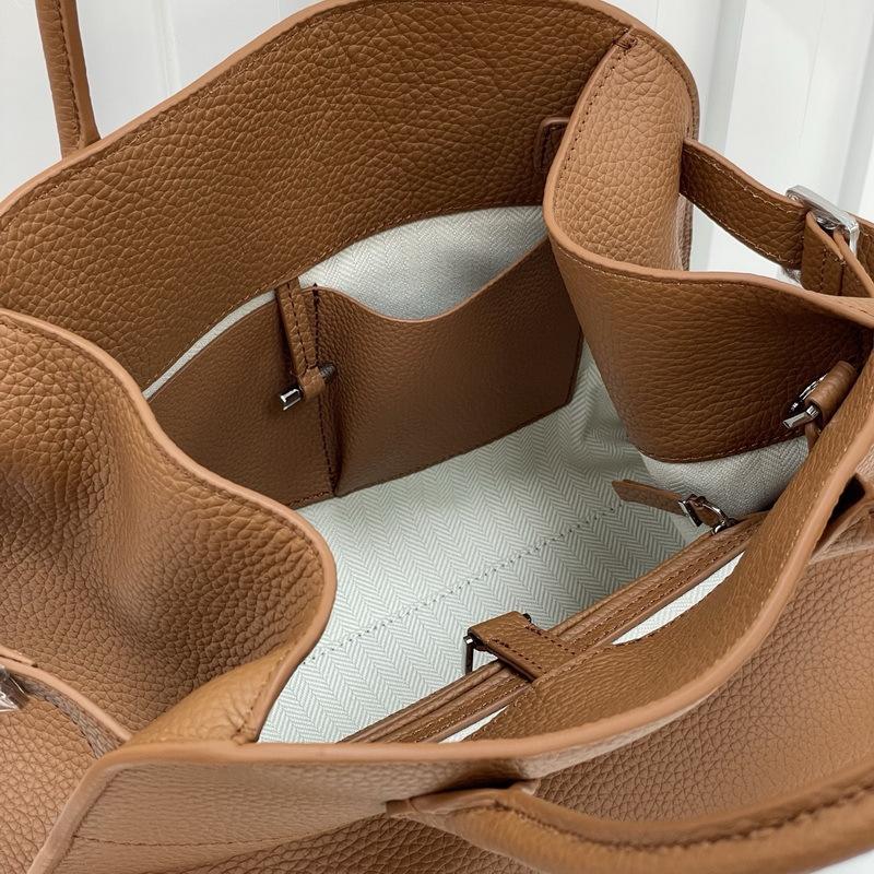 26 new leather women's bag top layer cowhide TR 10 inch handbag togo cowhide tote simple and versatile crossbody bag