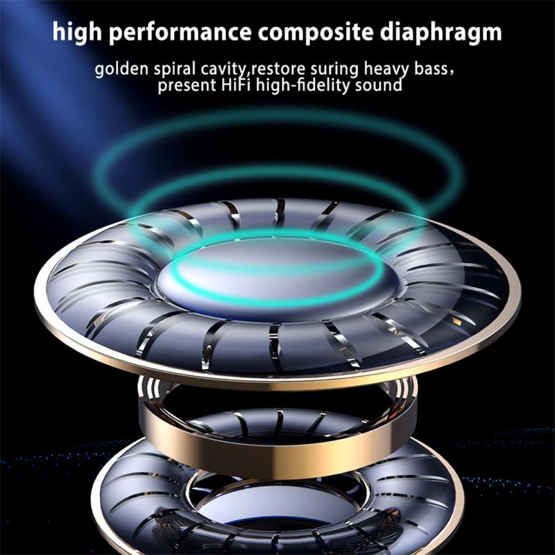 Dual Drivers Wired Headset Quad-core Dynamic Hi-fi Headphones Super Base Line Control With Mic