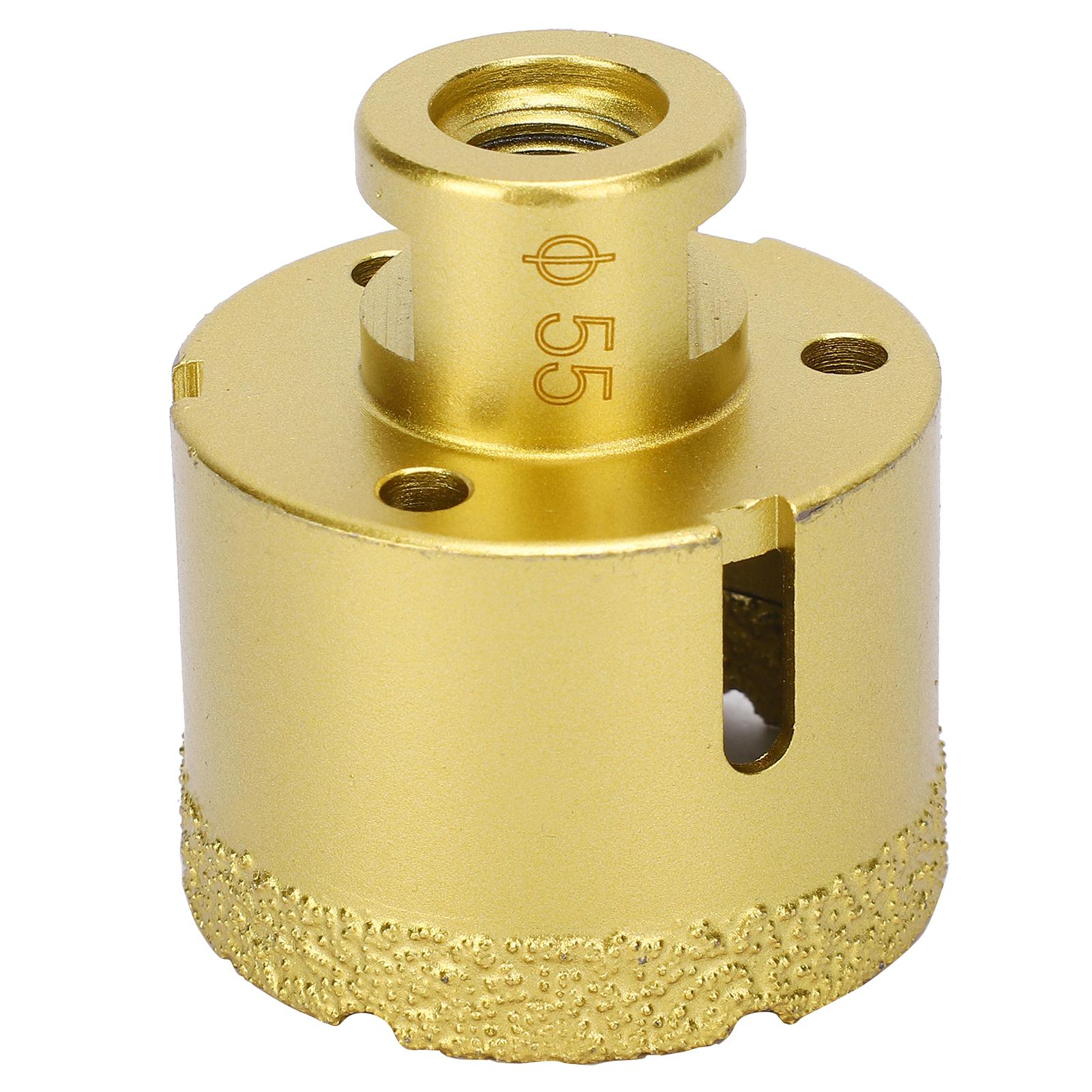

Diamond Hole Saw Brazing Drill Bit Opener Drilling Marble Concrete Tools M14 55mm