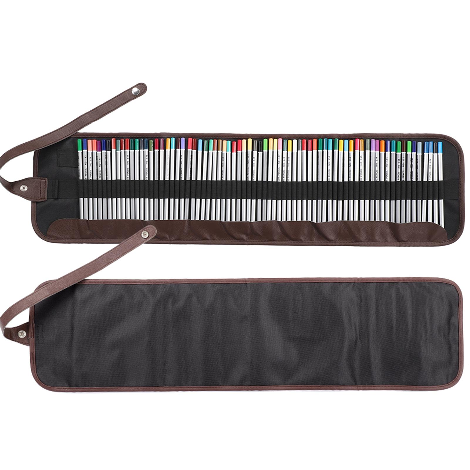 

72 цветных художественных карандаша, набор для раскрашивания и рисования, сворачивающийся холщовый чехол, шестигранные инструменты для рисования