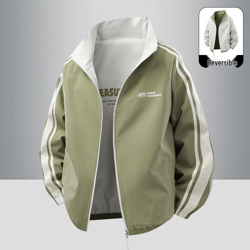 Pánská moderní větrovka se stojáčkem pro volný čas - ležérní móda na jaro a podzim