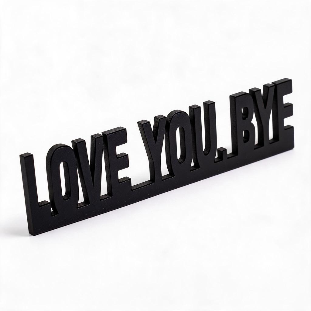 Metal Door Topper Black Farmhouse Style Sweet Message - Funny Door Frame Decor with "Love You Bye" Sign for Christmas Home Kitchen Wall Ornaments