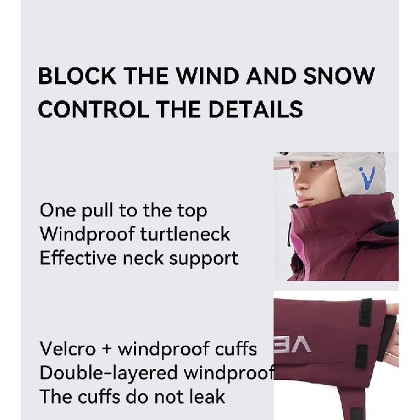 VECTOR Men Women Ski Jacket Winter Warm Windproof Waterproof Outdoor Sports Snowboard Ski Coat Trousers Snow Clothes Women