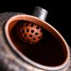 Old Rock Mud Rough Pottery  Tea Pot Retro Black Gold glazeTeapot Tea Kettle Tea Ceremony Tea Making Single Pot Tea Ceremony