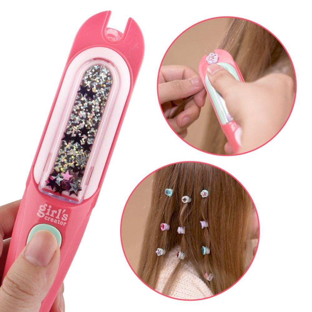 Reusable Hair Gem Stamper Shining  Kids Hair Styling Tool Girls Hair Jewels  Girls Toys