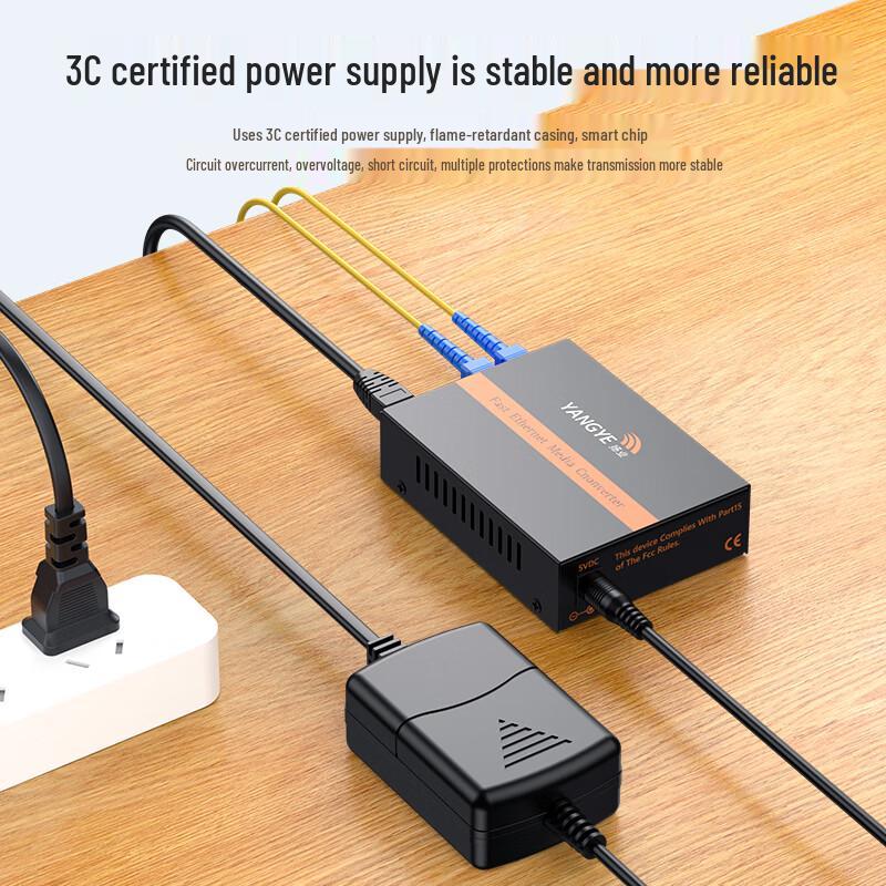 Gigabit SC Fiber Optic Transceiver Pair