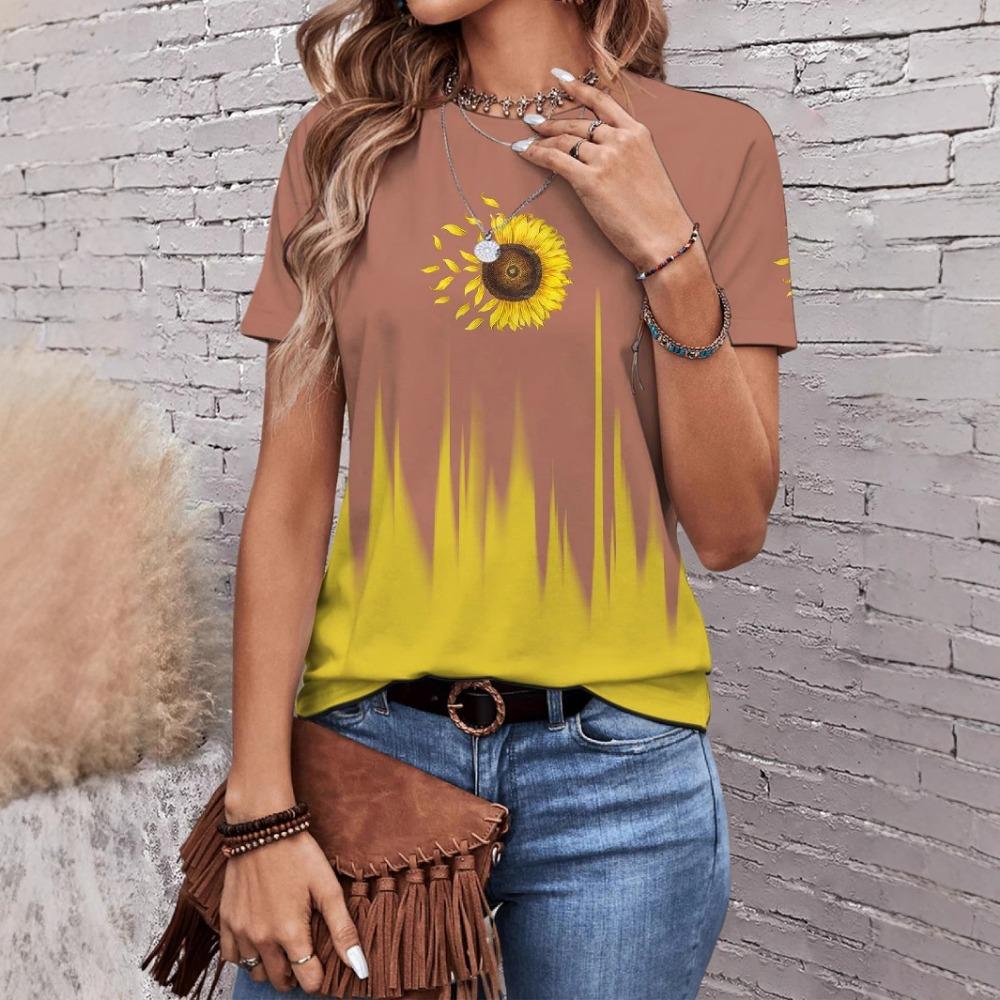 2025 New Casual Versatile Fashion Trend Short-sleeved Round Neck T-shirt