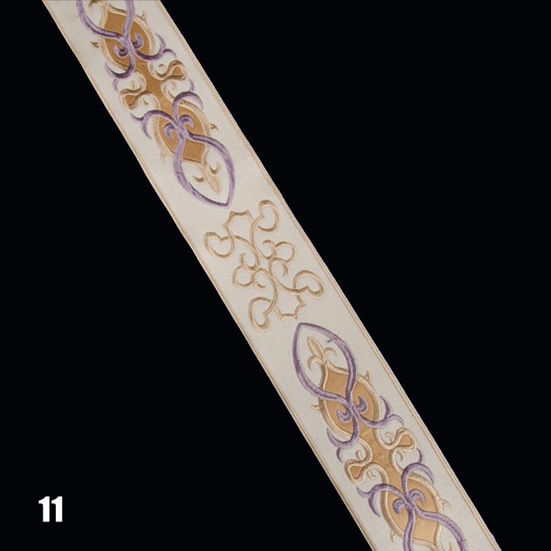 1Meter Vintage Totem Embroidered Jacquard Ribbon Braid Trim Woven Lace Fabric Diy Cushion Curtain Garment Hanfu Belt Accessory