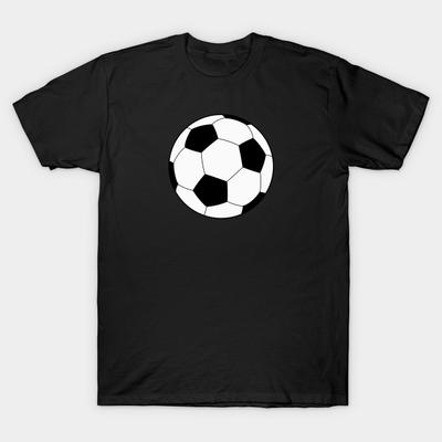 Herren Schwarzes T-Shirt mit Aufdruck Fußball Kein-Schnitt-Transferpapier Druck Baumwoll-T-Shirt