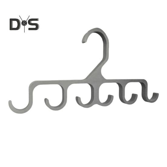 

Вешалка для шляп, органайзер для бейсболок, прочная несущая конструкция, многоцелевая вешалка для шляп с 6 крючками серый