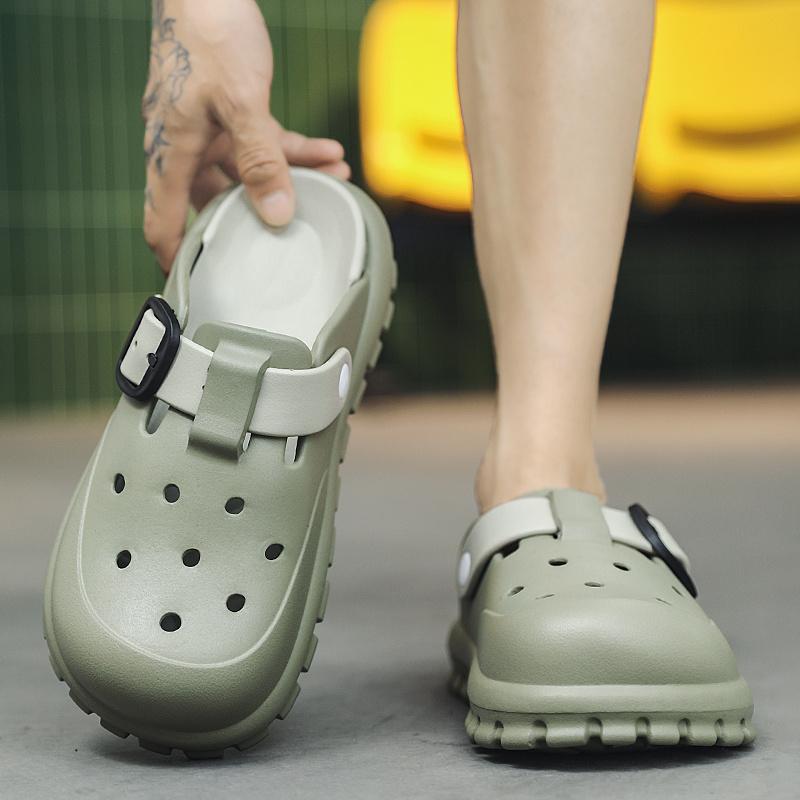 Fashion Men's sandals 2024 new sports casual non-slip breathable soft sole large size beach slippers fashion lightweight mens shoes