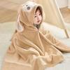 Kids' Hooded Quick-Dry Bath Poncho - Thick Coral Fleece, Absorbent for Boys & Girls