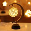 Led Stars / Moon / Apple / Sepak Takraw / Christmas Gift Handmade Hemp Rope Wrought Iron Night Light Party Room Decoration Light
