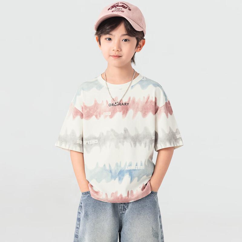 Boys' Tie-Dye Striped Short Sleeve T-Shirt