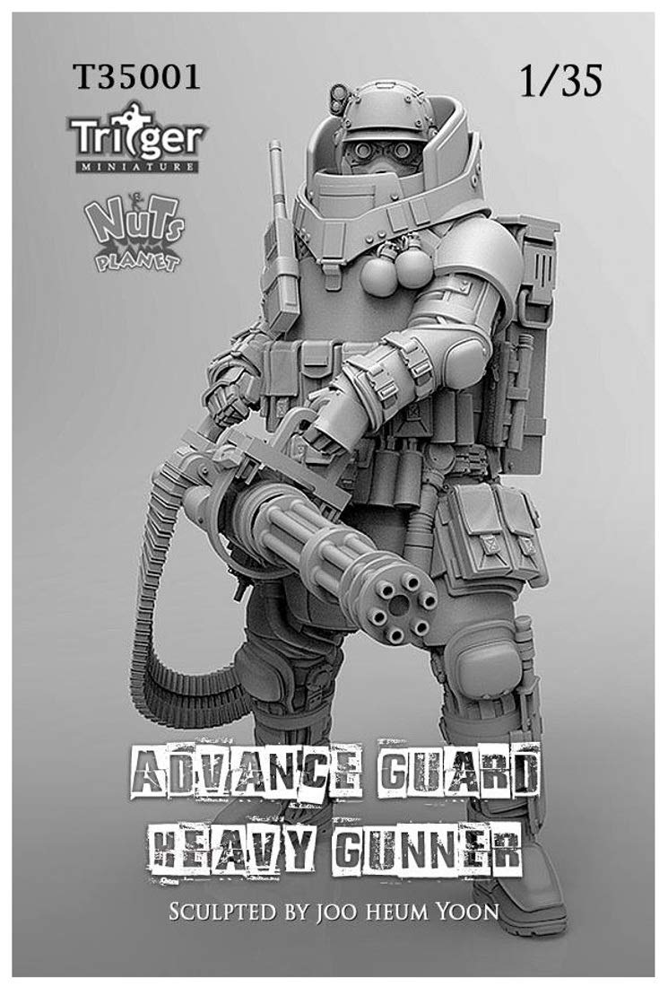 

Nuts Planet Heavy Gunner with Vulcan Gun Unpainted Resin Assembly Kit T35001 1/35
