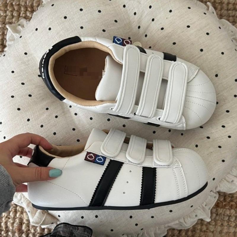 

Shell head Velcro women s autumn new thick-soled heightening versatile sports and leisure big head shoes 40 белый