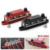 1 Paar Wohnmobil Yacht Sammelschiene 4 Wege 250A48VDC/300VAC Kupferbolzen Verdrahtung Rot Schwarz Bolzen Verteilungsblock