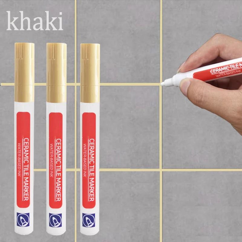 3PCS Ceramic Tile Bathroom Wall Floor Tile Gap Color Econtamination Seam Repair Pens Decontamination Seam Repair Tools YB005