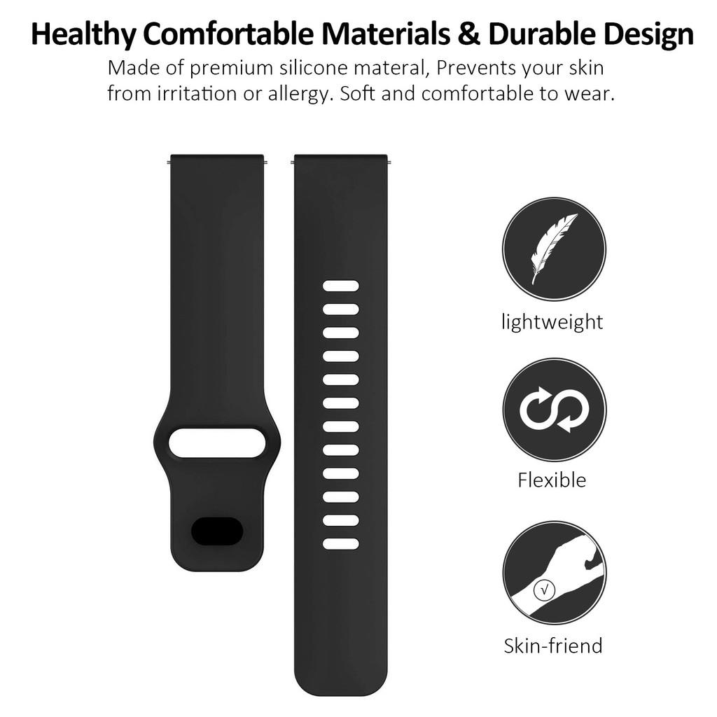 Smooth Silicone Watch Band & TPU Full Cover Soft Case for Amazfit Active Max Secure Buckle Sport Strap Set