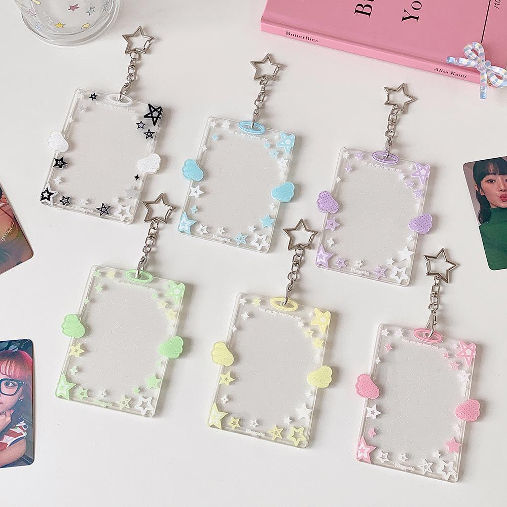 Inspired Acrylic Star Card Holder: Transparent 3-inch Polaroid Sleeve