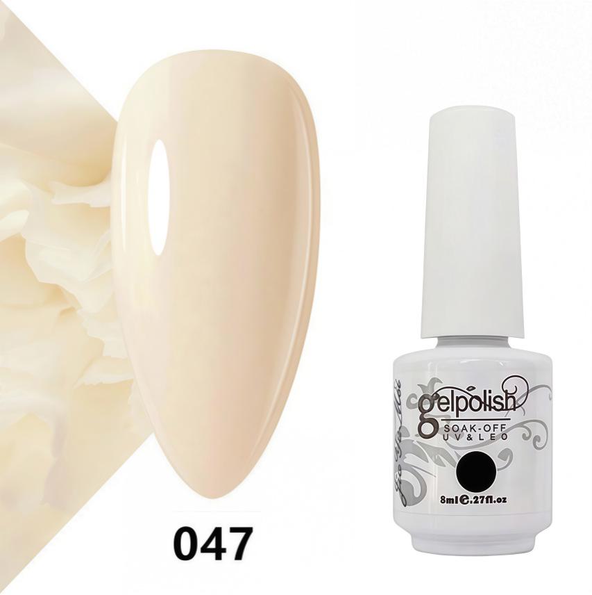 Amber Gel Polish Set: Gel Polish Manicure Kit with Whitening, Base Coat, and Sealer.