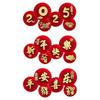 Traditional Festive Folding Fans Chinese New Year Wall Decorations Paper Blessing Ornament for Family Party Home Supplies